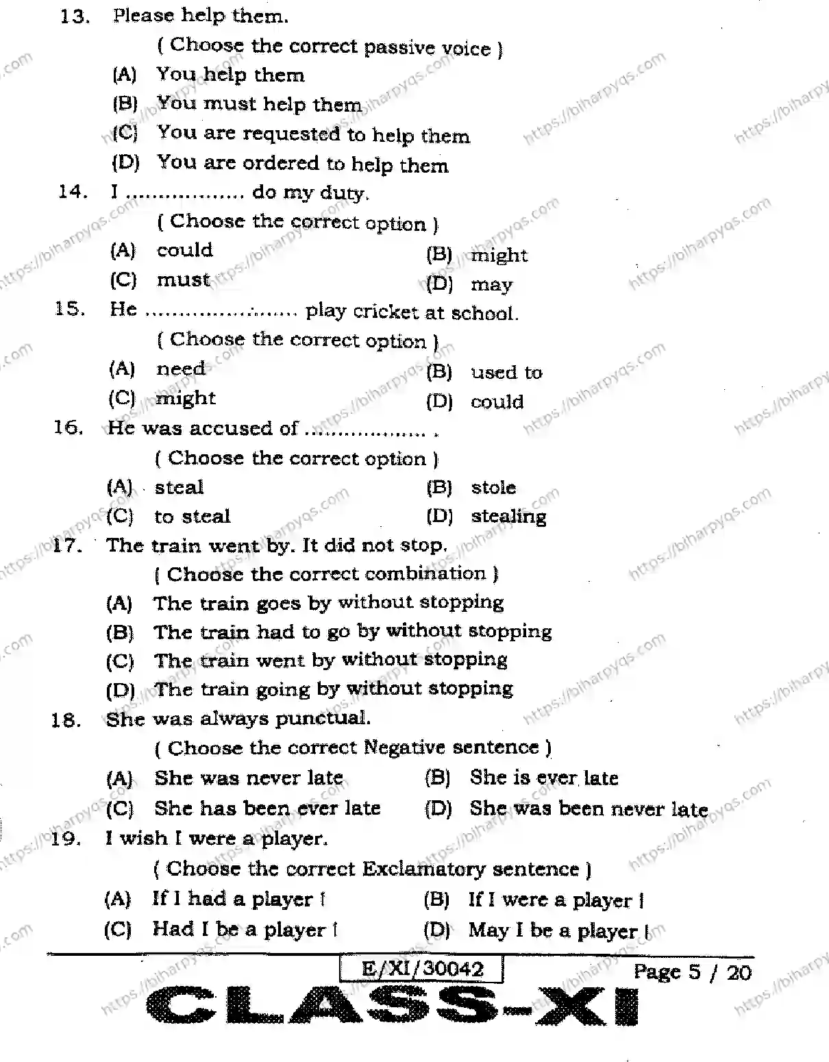 Bihar Board Class 11 2026 ENGLISH Finals - Page 5
