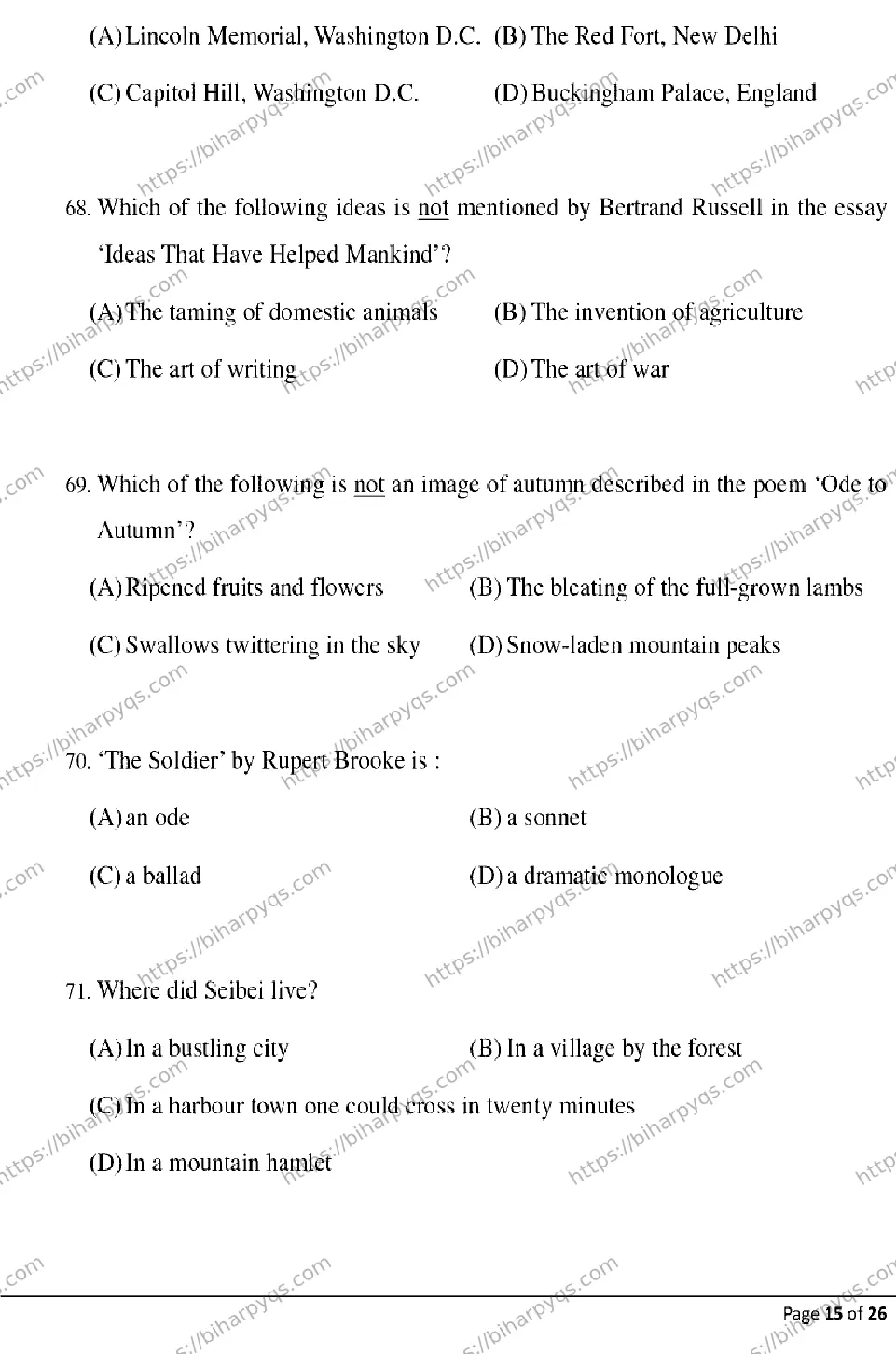 Bihar Board Class 2 2026 ENGLISH Model Papers - Page 15
