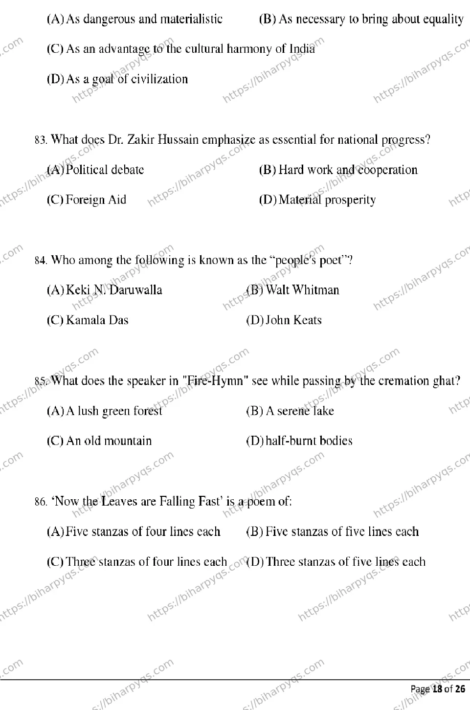 Bihar Board Class 2 2026 ENGLISH Model Papers - Page 18