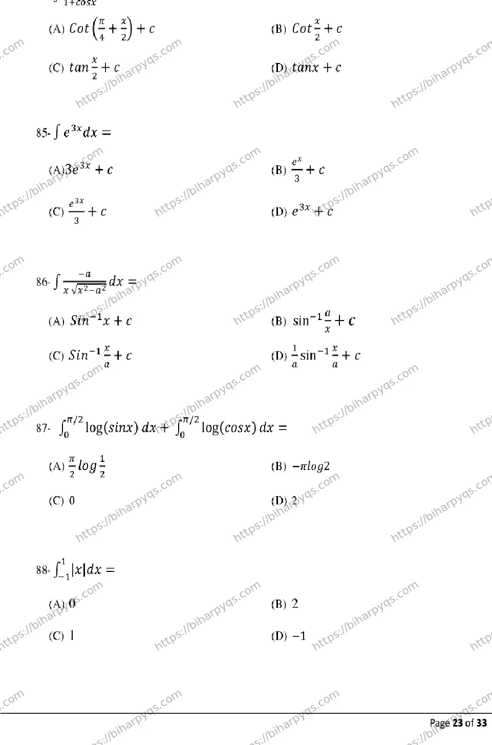 Bihar Board Class 12 2026 MATHEMATICS Model Papers - Page 23