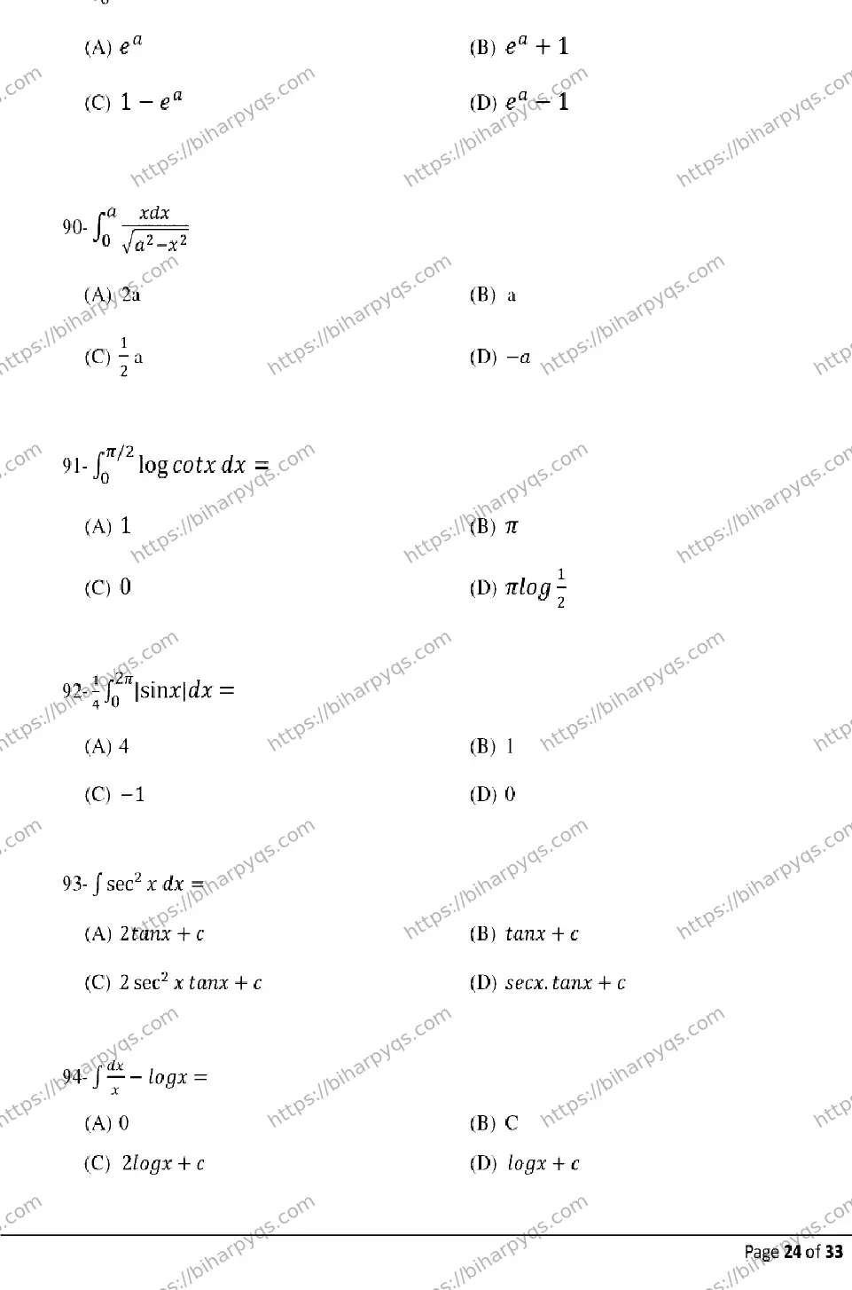 Bihar Board Class 12 2026 MATHEMATICS Model Papers - Page 24