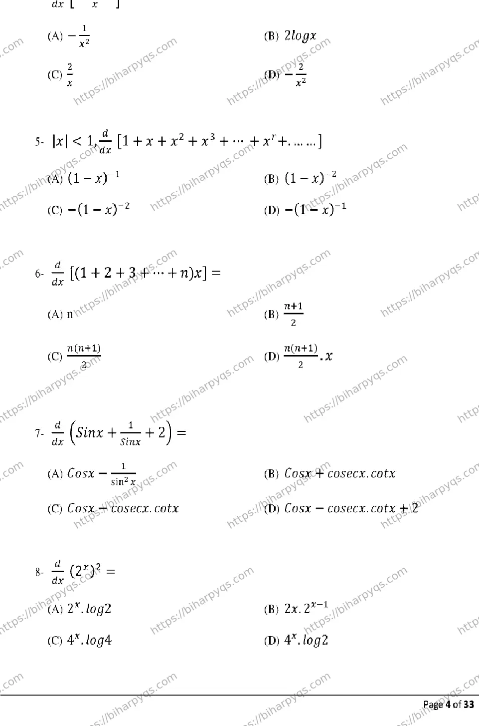 Bihar Board Class 12 2026 MATHEMATICS Model Papers - Page 4