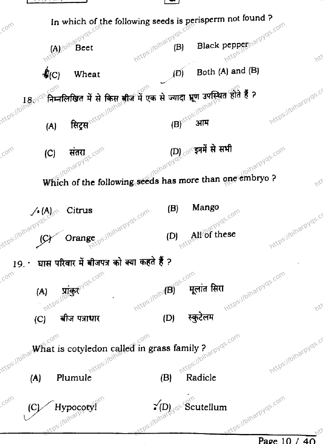 Bihar Board Class 12 2026 BIOLOGY SET G Question Bank - Page 10