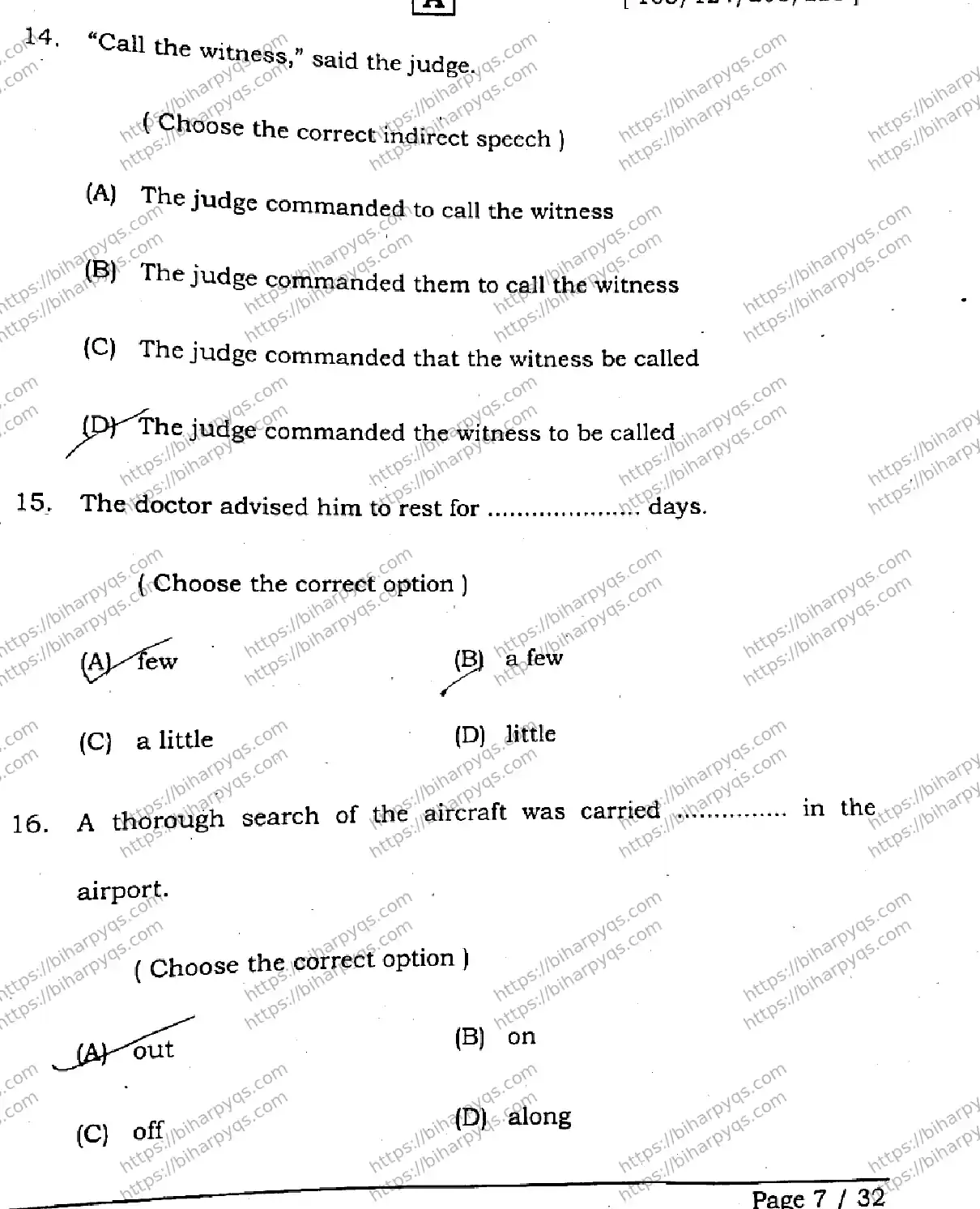 Bihar Board Class 2 2026 ENGLISH SET A-2 Question Bank - Page 6