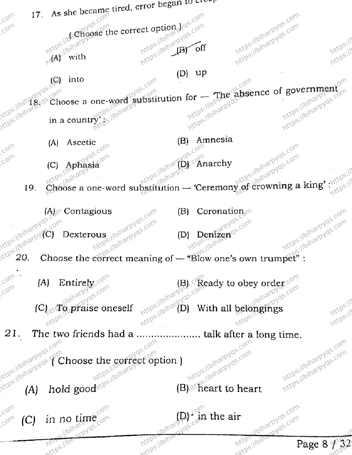 Bihar Board Class 2 2026 ENGLISH SET A-2 Question Bank - Page 7