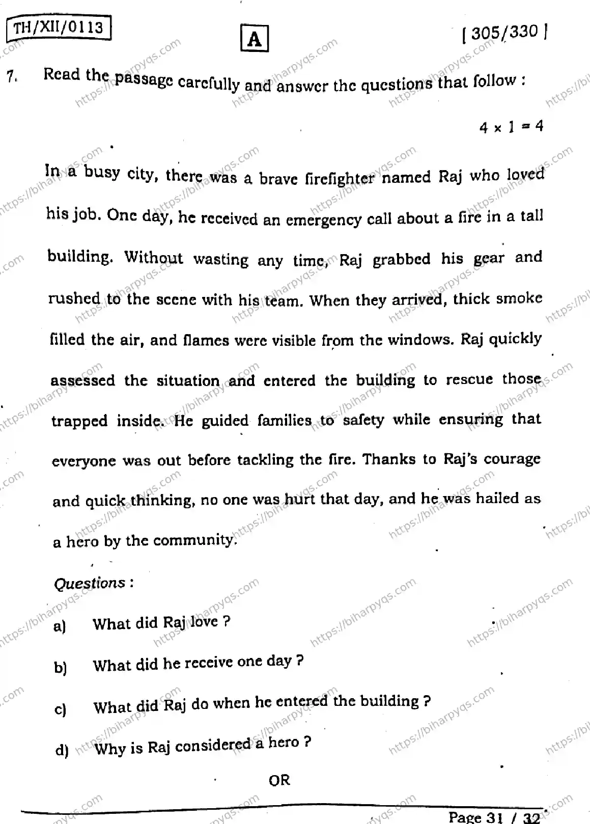 Bihar Board Class 2 2026 ENGLISH SET A Question Bank - Page 31