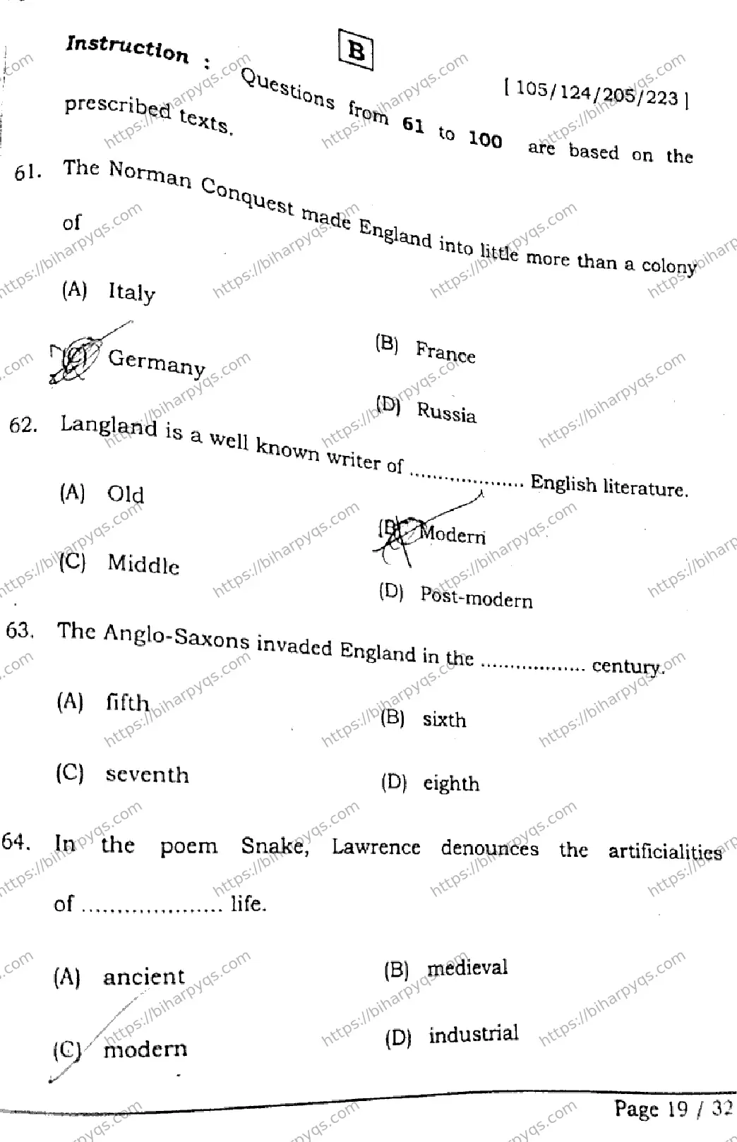 Bihar Board Class 2 2026 ENGLISH SET B Question Bank - Page 18