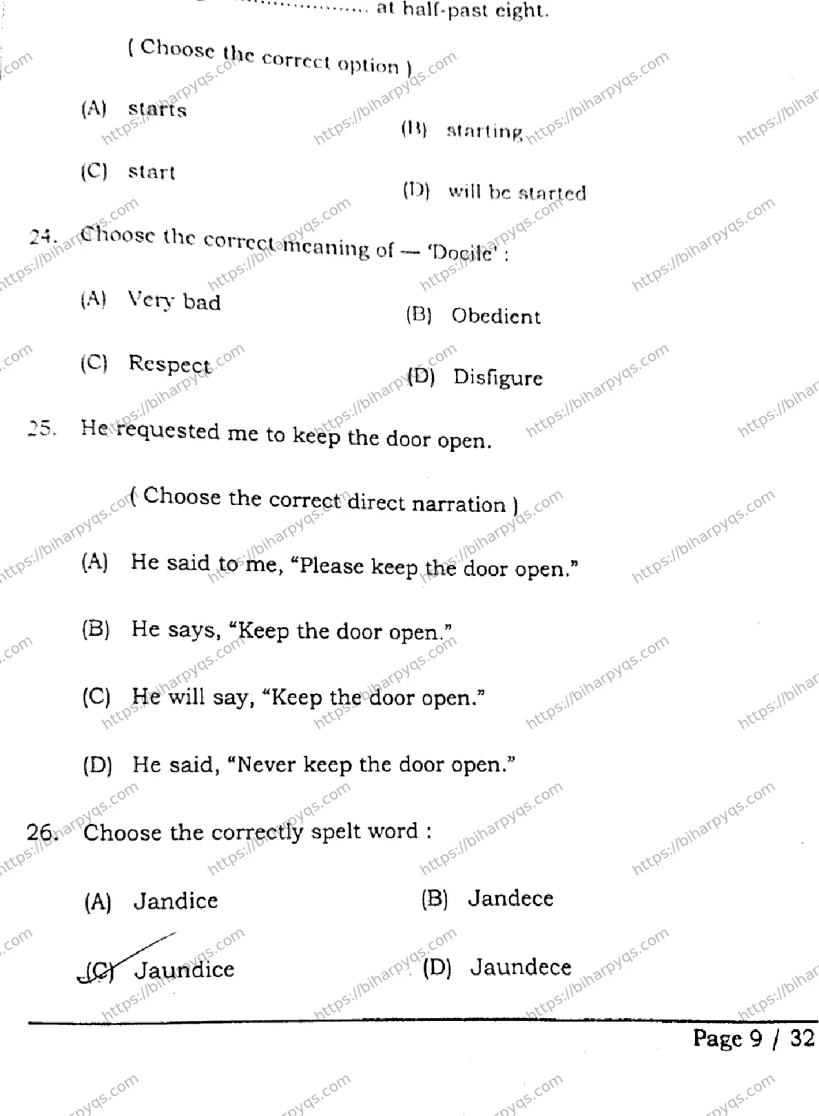 Bihar Board Class 2 2026 ENGLISH SET B Question Bank - Page 8