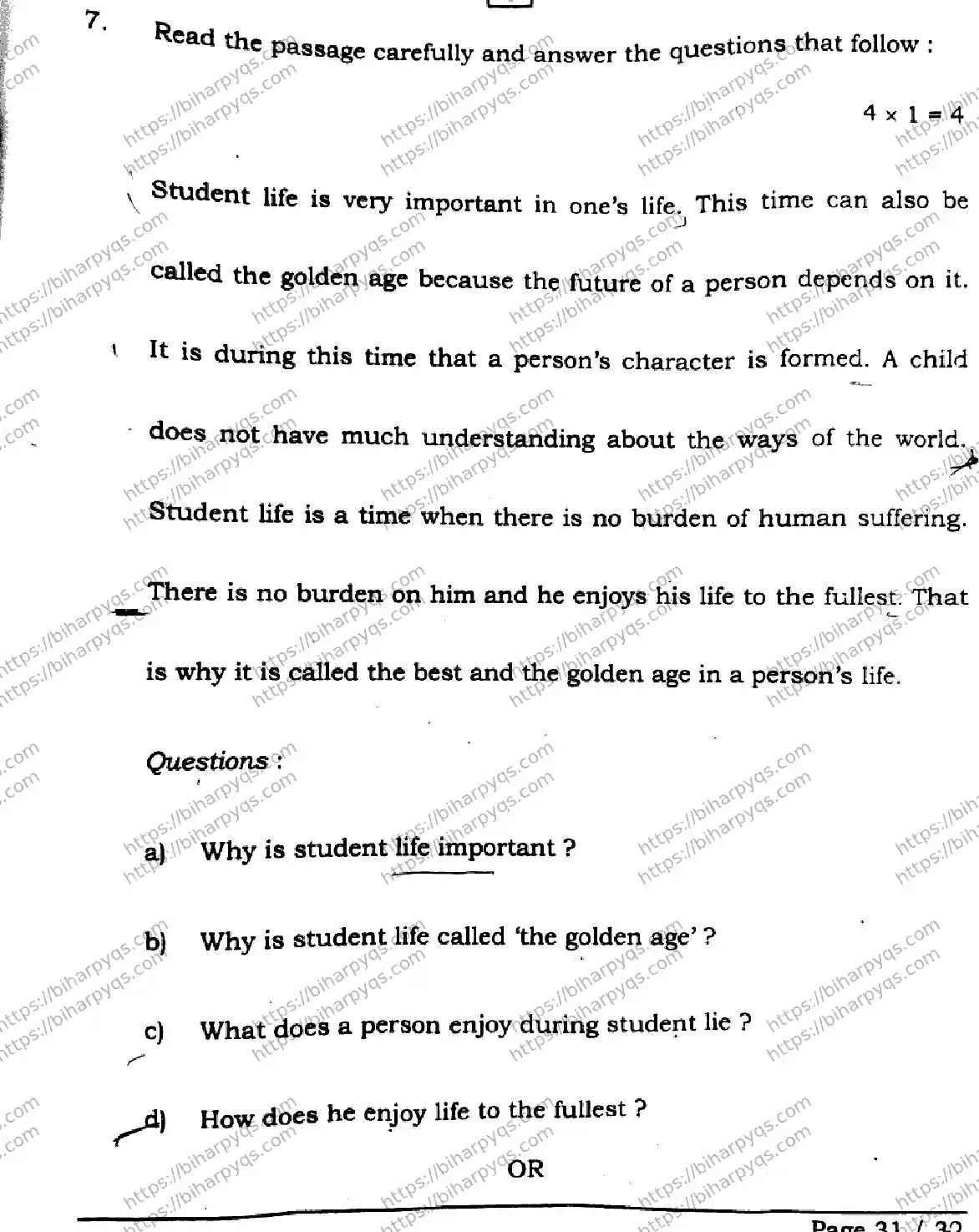 Bihar Board Class 12 2026 ENGLISH SET C-2 Question Bank - Page 31