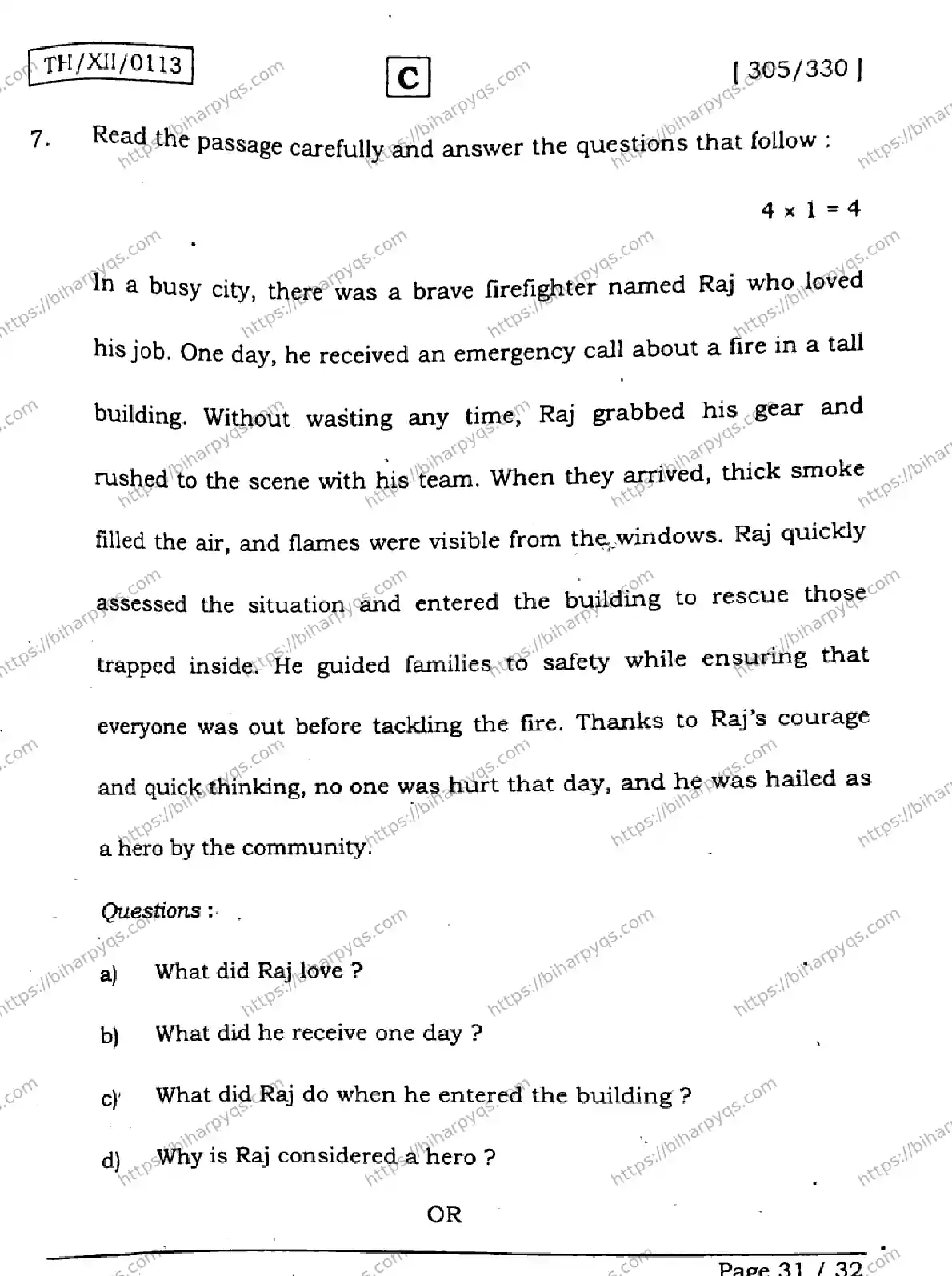 Bihar Board Class 2 2026 ENGLISH SET C Question Bank - Page 31