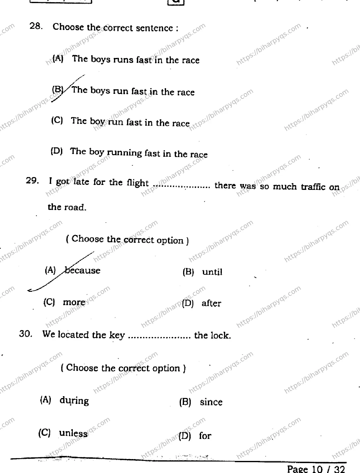 Bihar Board Class 2 2026 ENGLISH SET G Question Bank - Page 9