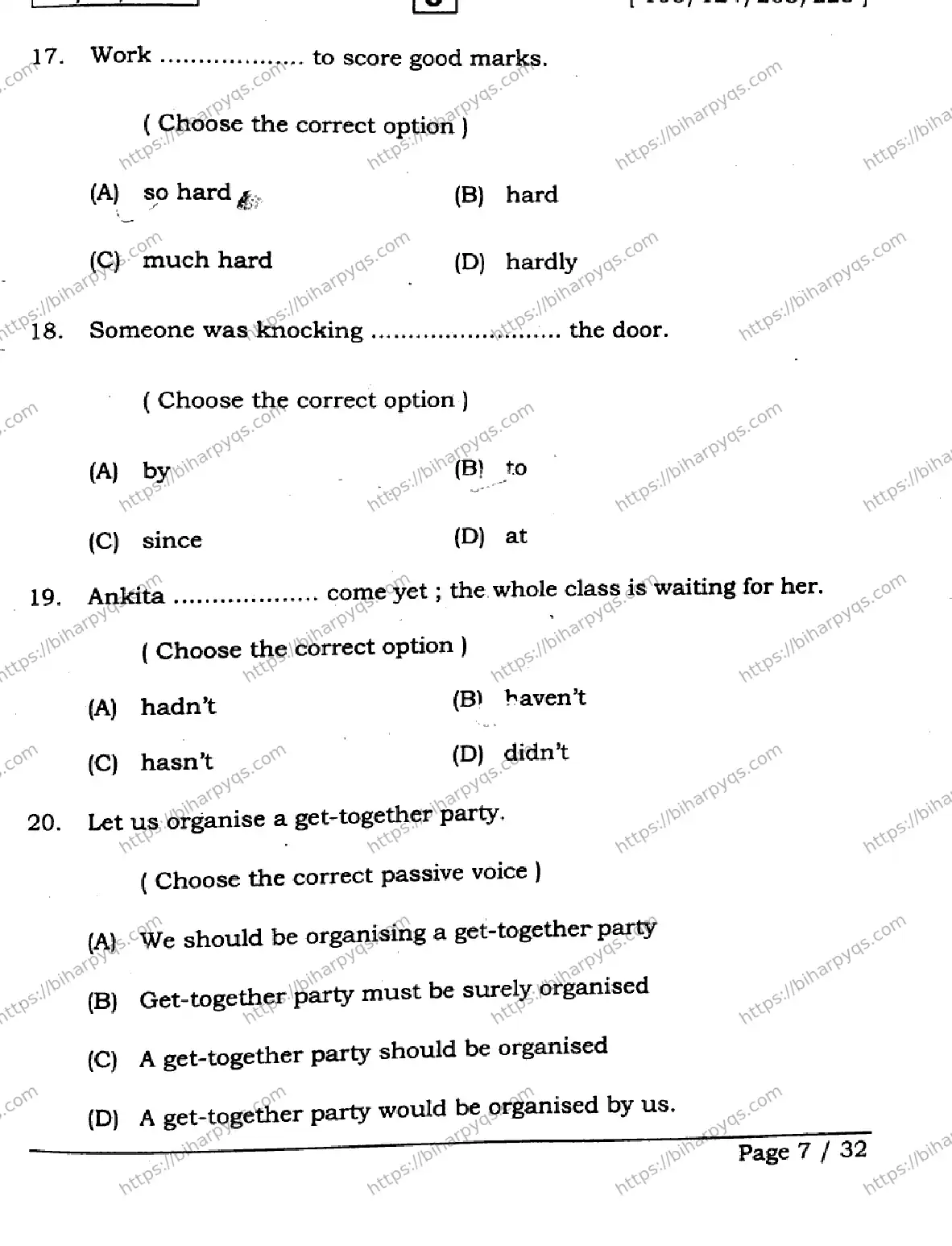 Bihar Board Class 2 2026 ENGLISH SET J Question Bank - Page 7