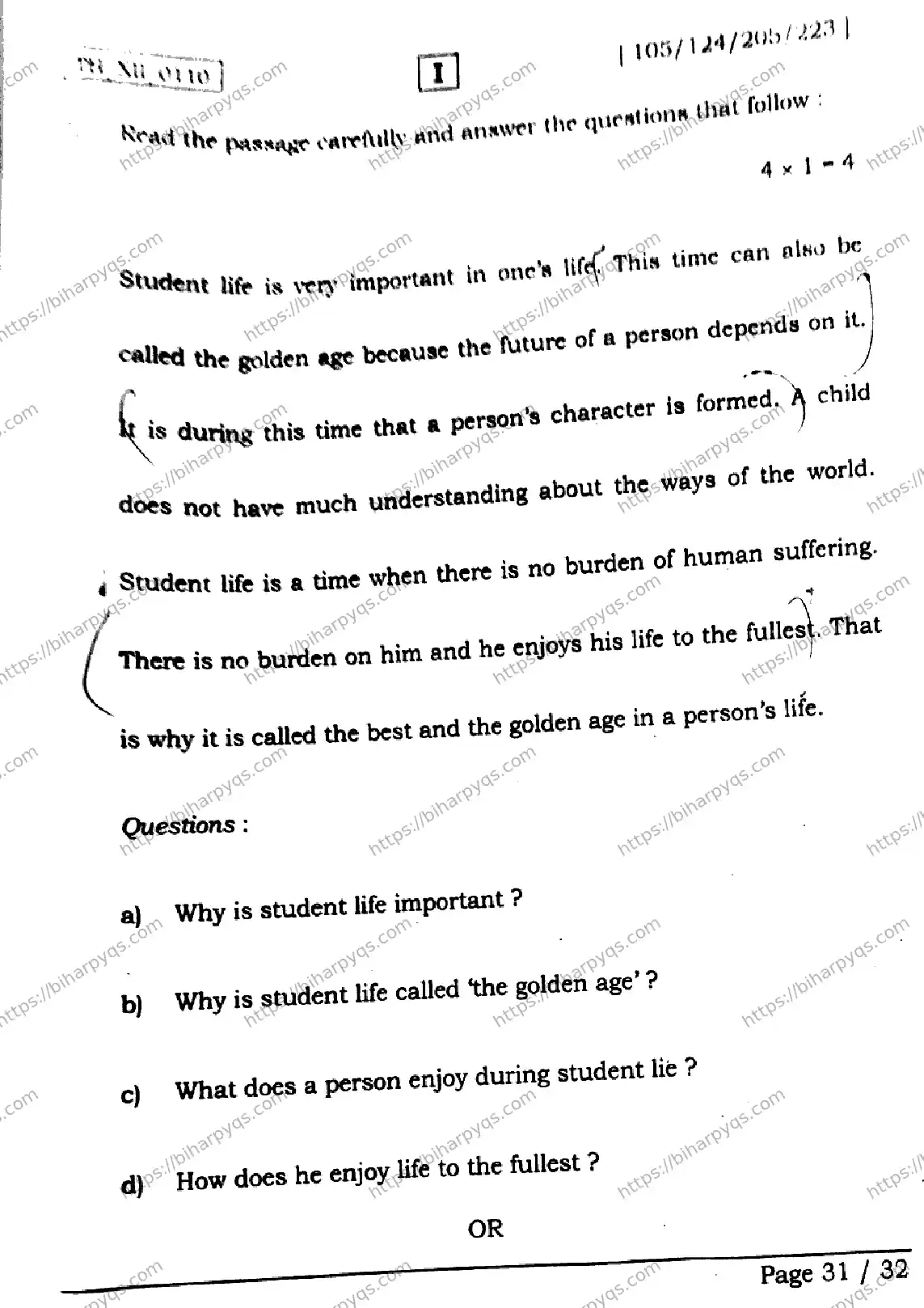 Bihar Board Class 2 2026 ENGLISH SETI Question Bank - Page 31