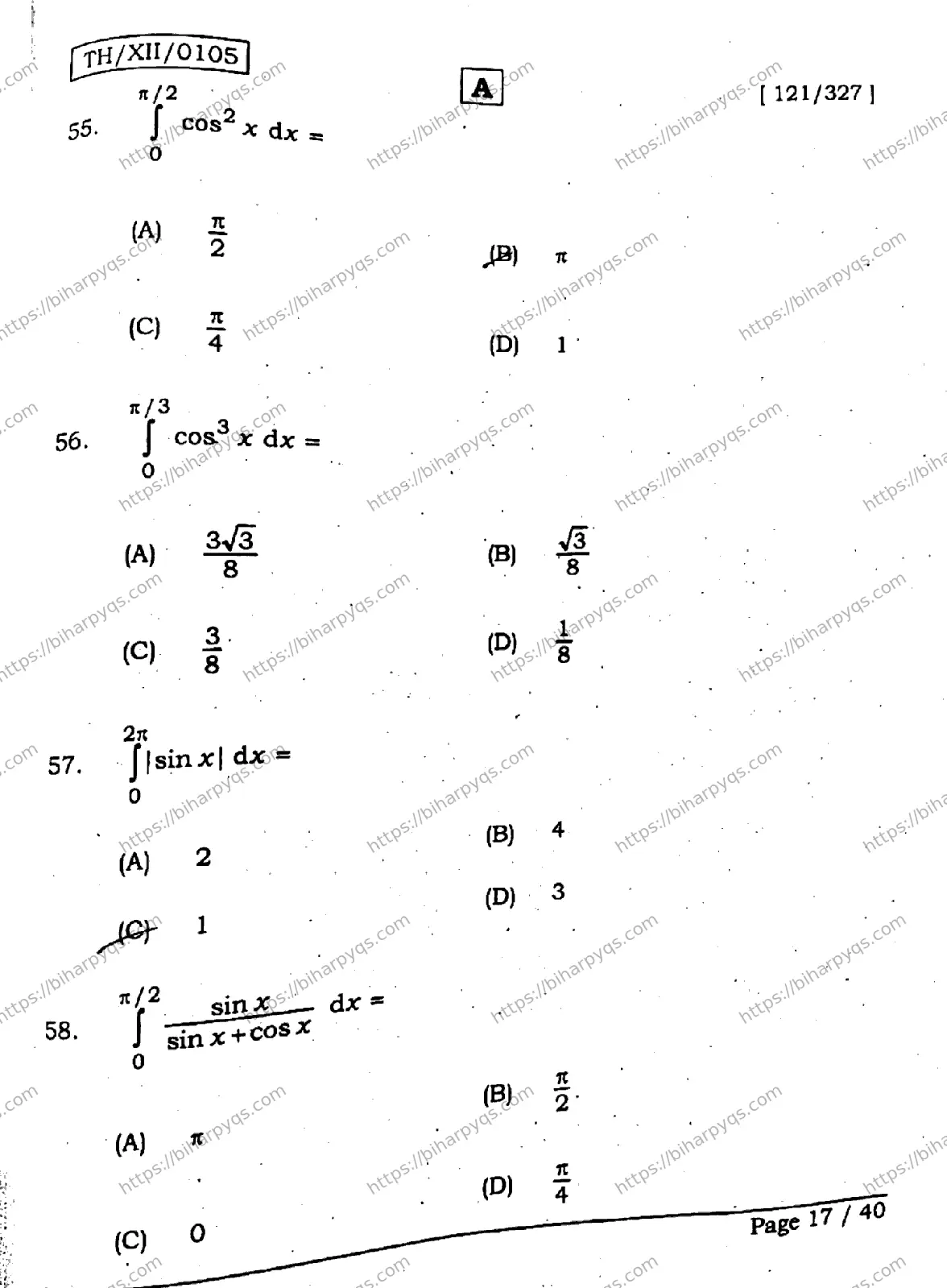 Bihar Board Class 12 2026 MATHEMATICS SET A Question Bank - Page 17