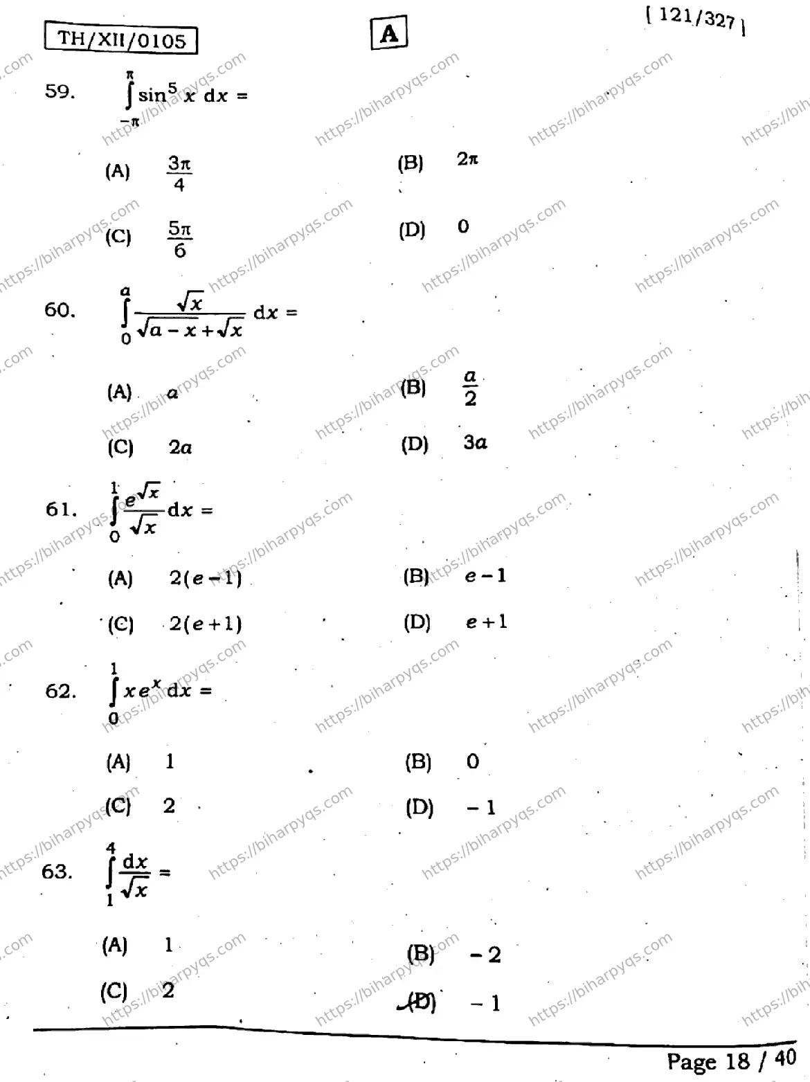 Bihar Board Class 12 2026 MATHEMATICS SET A Question Bank - Page 18