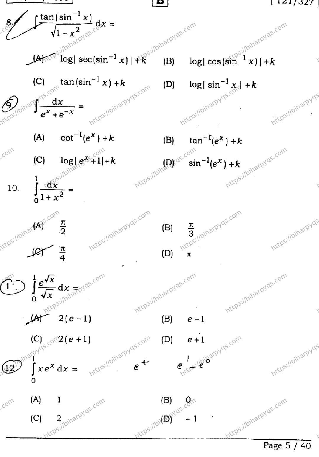 Bihar Board Class 12 2026 MATHEMATICS SET B Question Bank - Page 5